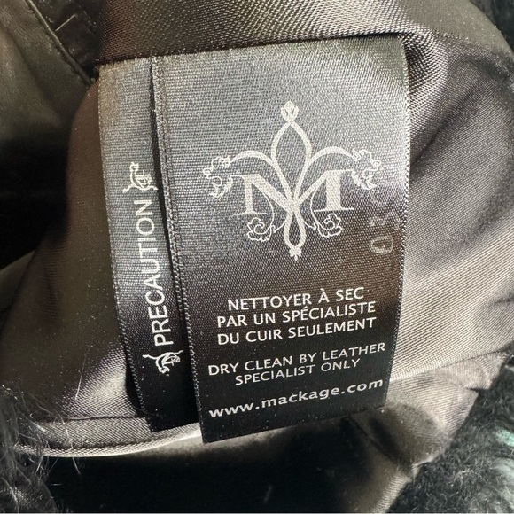 Mackage Mongolian Lamb Fur Leather Moto Jacket Size Small - Picture 13 of 16